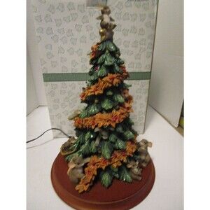 Charming Tails Celebrating The Holidays Lighted Figurine Christmas Tree 98/342